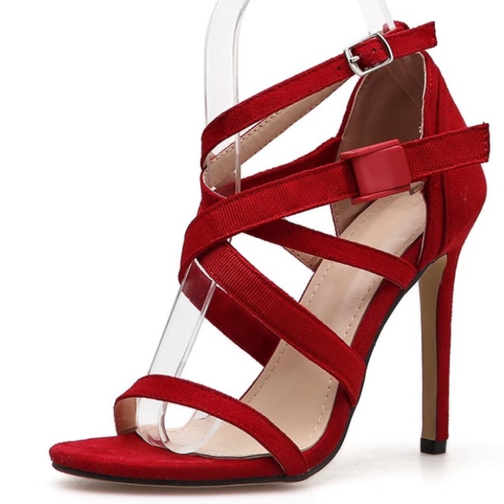 Red Strappy Heels
